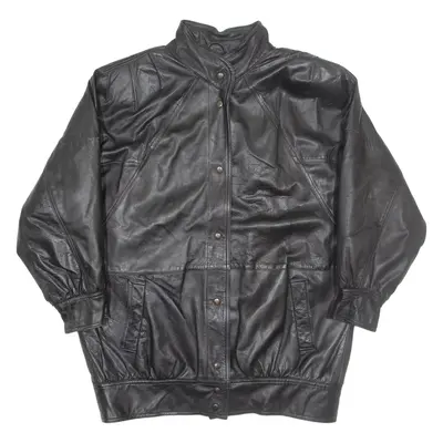 Womens Overcoat Coat Brown Leather XL