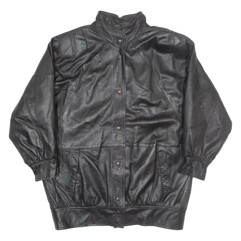 Womens Overcoat Coat Brown Leather XL