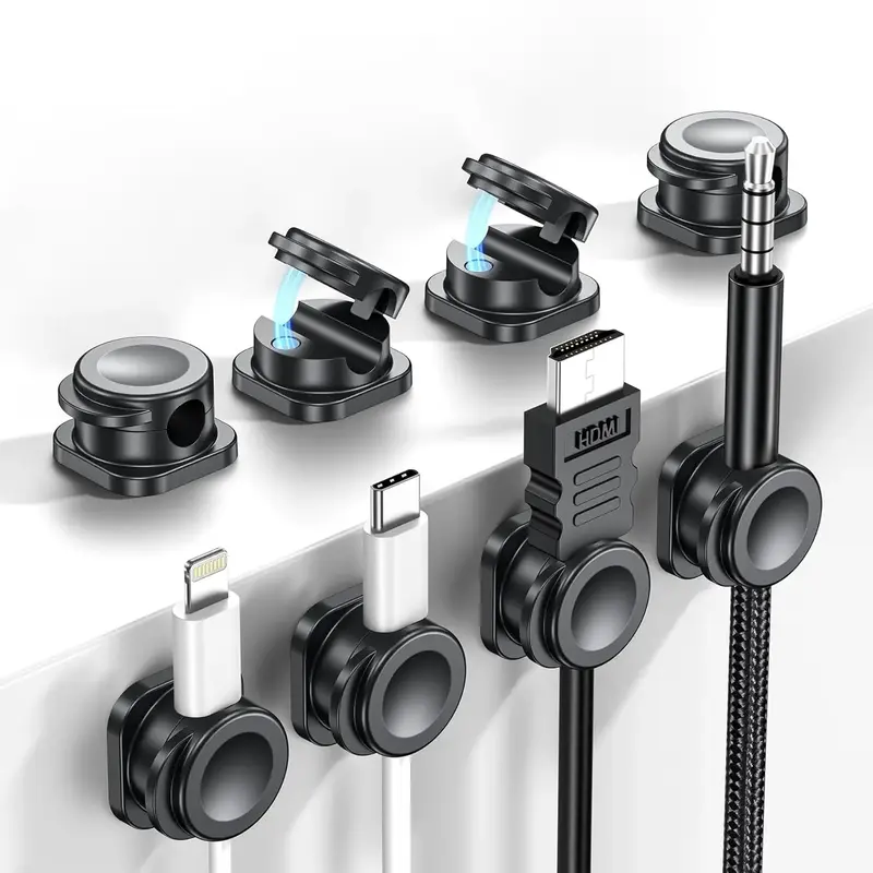 GuMosh MagLeap 8/12 Pack Magnetic Cord Organizer, Cable Smooth Adjustable Easy Secure Cable Management, Wire Holder Keeper Or...