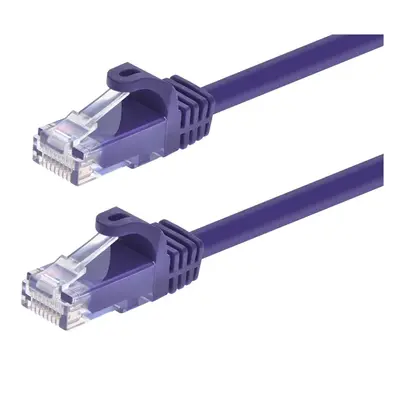 Monoprice 9852 | Cat6 Ethernet Patch Cable FLEXboot Snagless RJ45 Stranded 550MHz UTP Pure Bare Copper 24AWG 7ft Purple