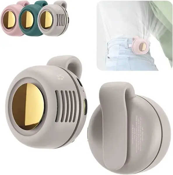 WestDeer Portable Silent Mini Bladeless Electric Fan,Adjustable 3-speed Suspended Waist Fans,Phone Cooling Fan,Personal Fan,R...