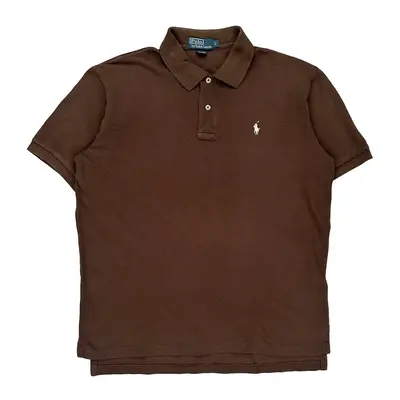 Polo By Ralph Lauren Polo Shirt - Large Brown Cotton