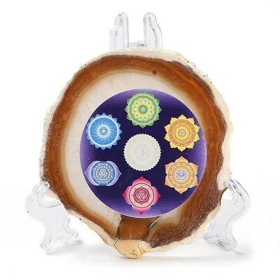 Printed Natural Agate Slice Stone Ornament