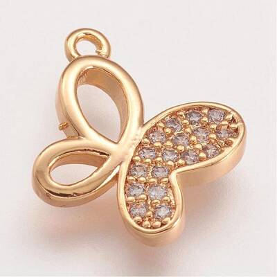 Brass Micro Pave Cubic Zirconia Pendants