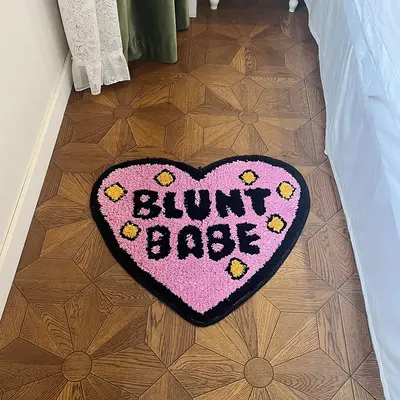 Heart Shaped Decorative Carpet, Water Absorbent Soft Floor Rug, Anti-slip Indoor Mat for Bedroom Washroom, Summer Essentials,...