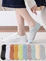 Women's 10 Pairs Solid Ankle Socks,  Summer No Show Invisible Socks, Casual Low Cut Crew Socks, Summer Comfy Breathable Thin ...
