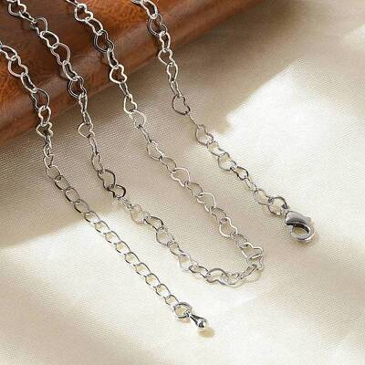 Brass Heart Link Chain Necklaces
