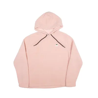 FILA Fleece Hoodie Pink Pullover Womens L