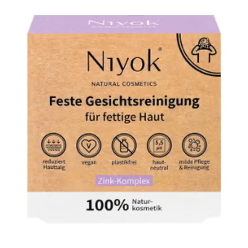 Niyok Solid Face Cleanser with Zinc Complex, 80 g