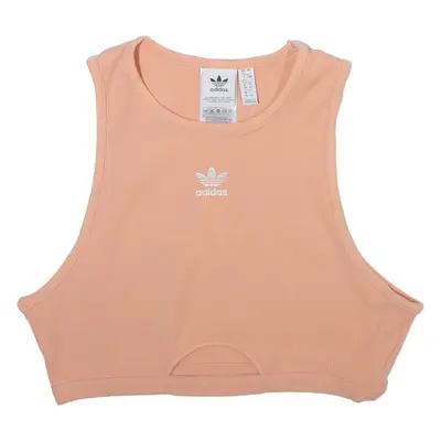 ADIDAS Cropped Womens Vest Pink Sleeveless UK 12