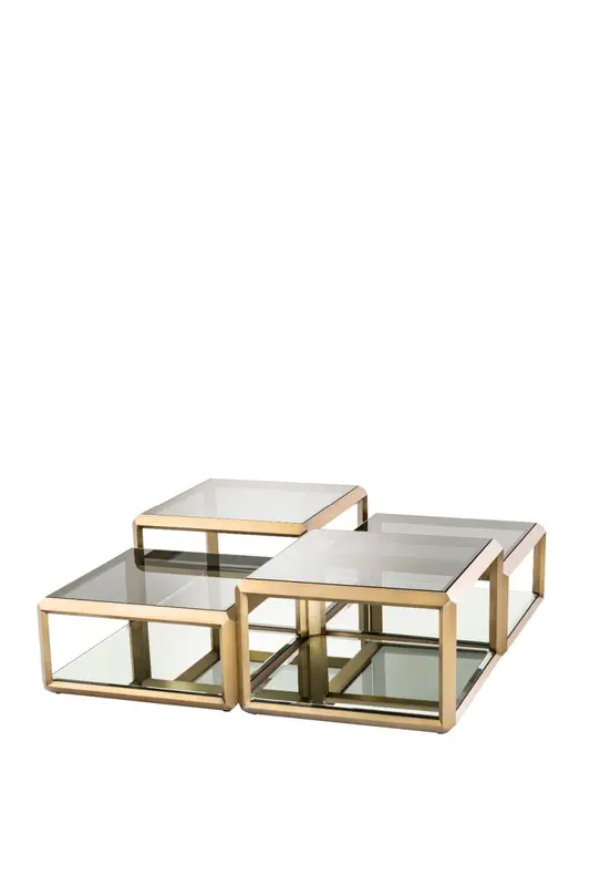 Brass Coffee Table Set (4) | Eichholtz Callum