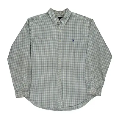 Ralph Lauren Checked Shirt - 2XL White Cotton | Size: xx-large