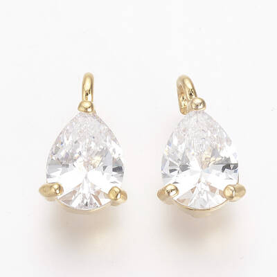 Brass Cubic Zirconia Charms