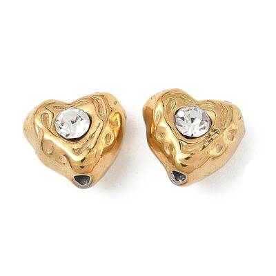 304 Stainless Steel Crystal Rhinestone Beads