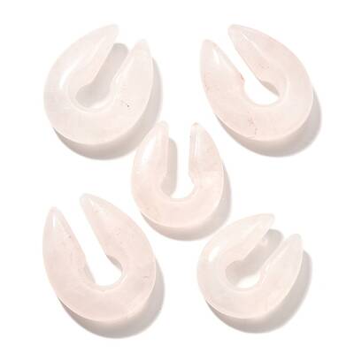 Natural Rose Quartz Ear Plugs Gauges