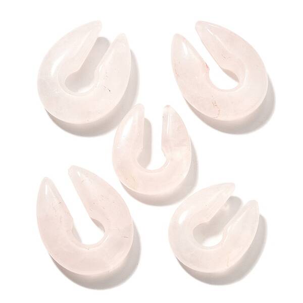 Natural Rose Quartz Ear Plugs Gauges