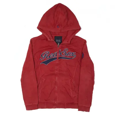 MLB Boston Red Sox Hoodie Red Full Zip USA Womens S