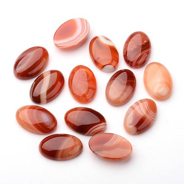 Natural Striped Agate/Banded Agate Oval Cabochons