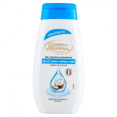 Spuma Di Sciampagna Wellness - Moisturizing Shower Gel & Shampoo - Coconut Water 250 ml