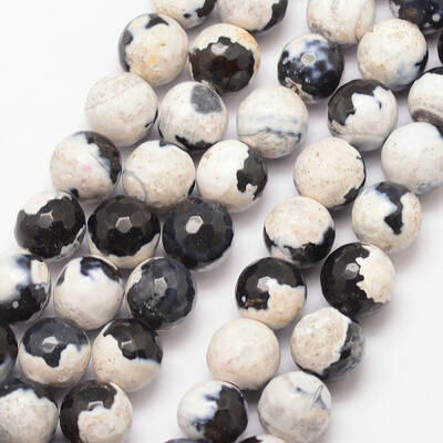 Natural Fire Crackle Agate Bead Strands