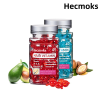 HECMOKS Professional Hair Treatment Serum Capsules - Infused with Vitamins A, C, E & Pro B5 for Improved Hair Health, 40 Caps...