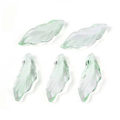 Baking Painted Transparent Glass Pendants