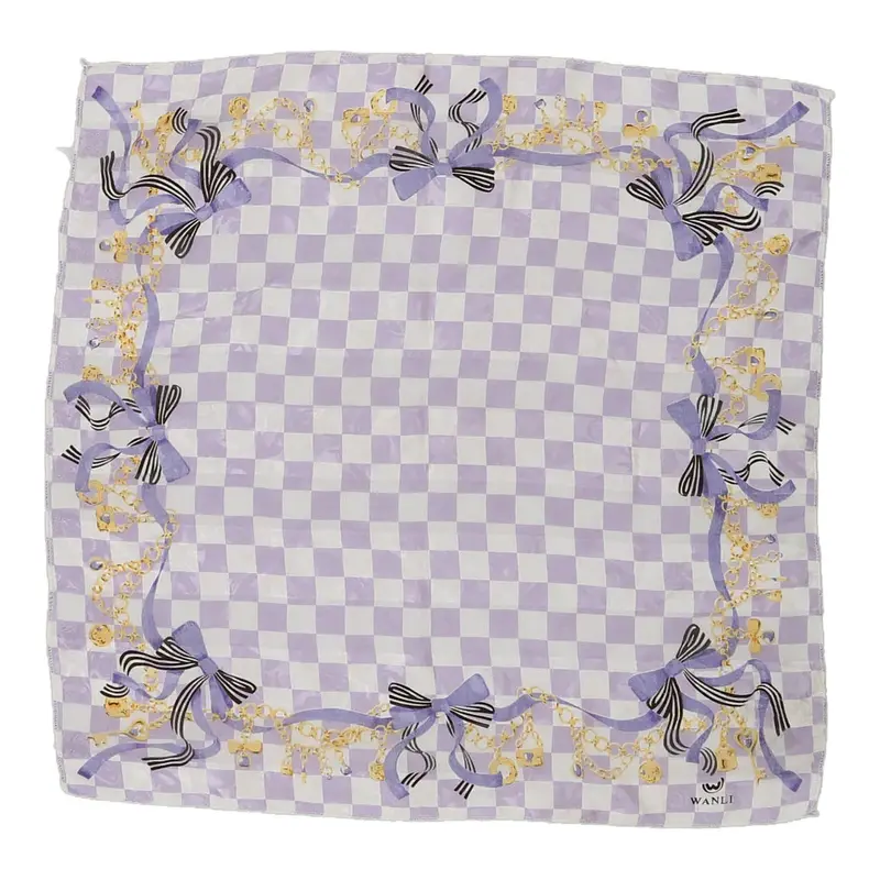 Wanli Checked Scarf - No Size Purple Polyester