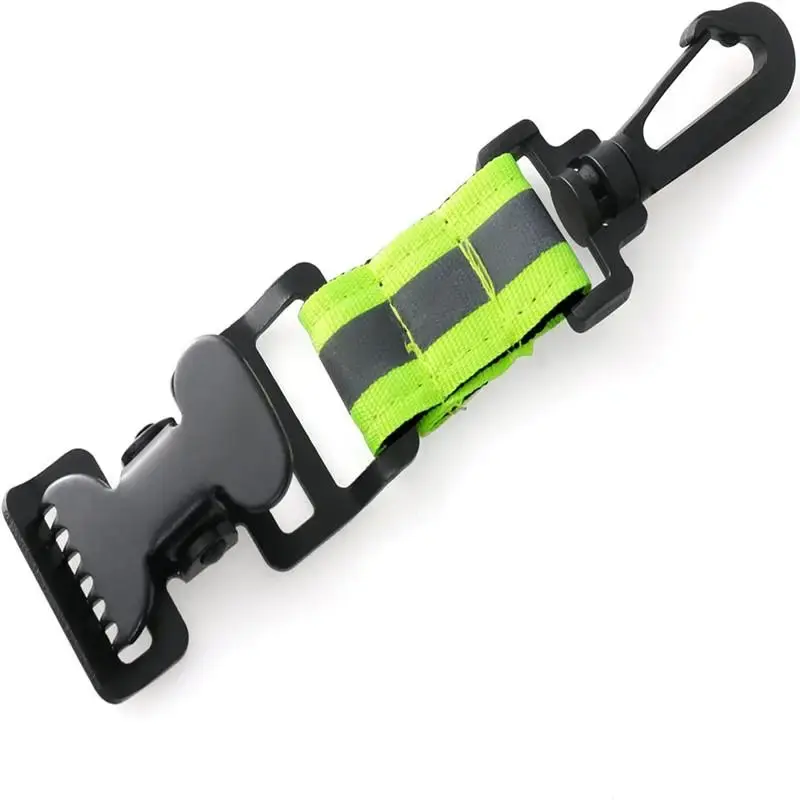 Heavy Duty Glove Strap with Trim, Ultimate Turnout Gear Bags Glove Safety Strap, Green Reflective Glove Strap