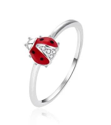 Agato Ladybug Silver Children's Ring AGT-RD03 - Circuit: 50 mm