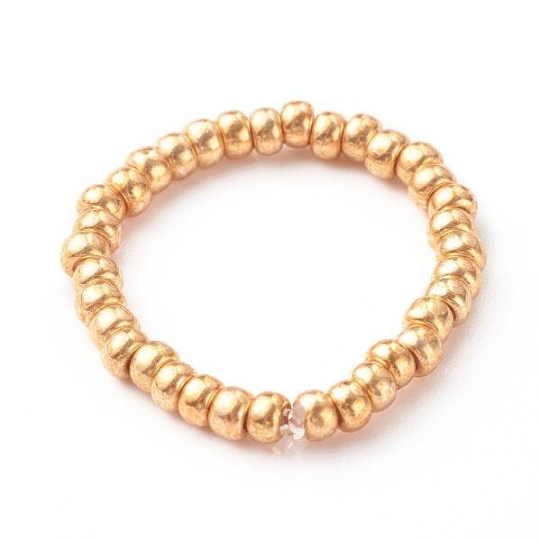 Handmade Rocailles Beads Stretch Rings