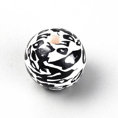 Spary Painted Natural Theaceae Wood Beads