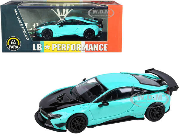 BMW i8 Liberty Walk Peppermint Green with Black Hood \