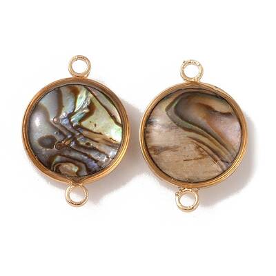 Natural Abalone Shell/Paua Shell Connector Charms