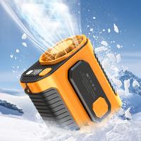 Portable Waist Fan Clip on Belt Under Shirt w/LED Display & Flashlight, 5000mAh Battery Powered, Rechargeable 10-Speed 5300RP...