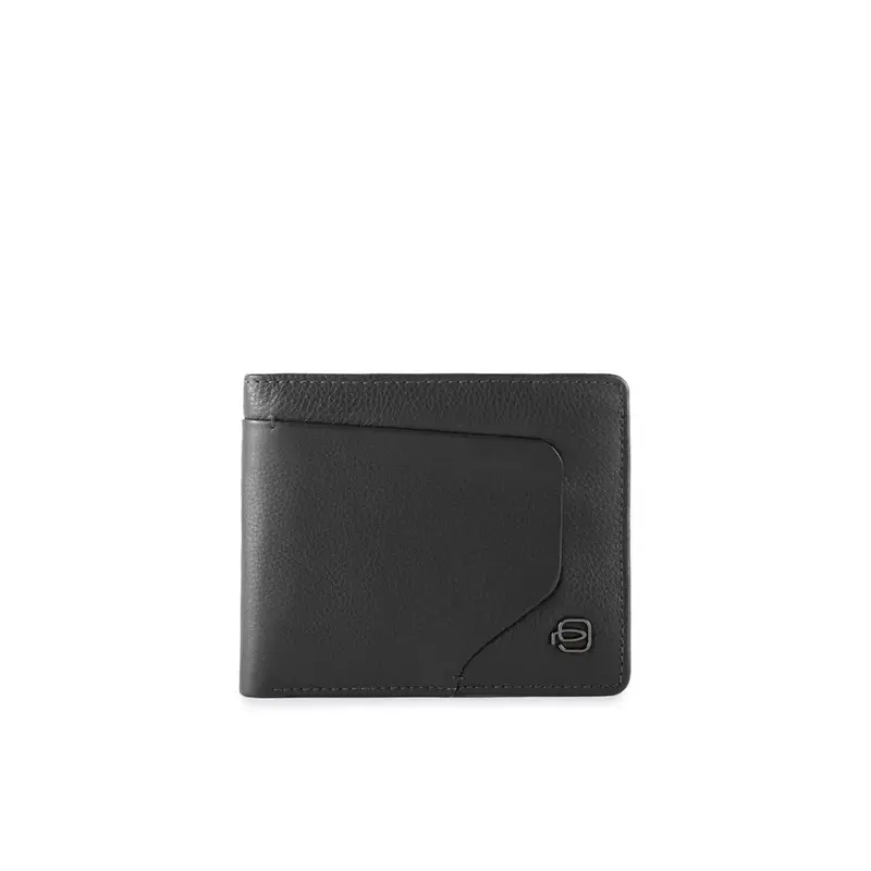 Piquadro, Akron PU3891AOR-N Black Leather Wallet for Men