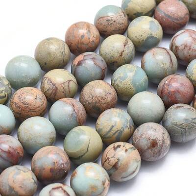 Natural Aqua Terra Jasper Beads Strands