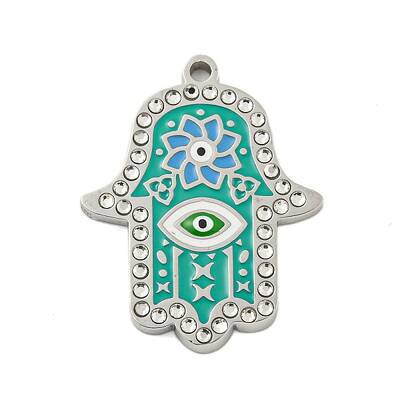 304 Stainless Steel Rhinestone Pendants