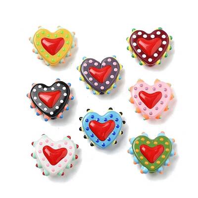 Handmade Lampwork Bumpy Beads Heart