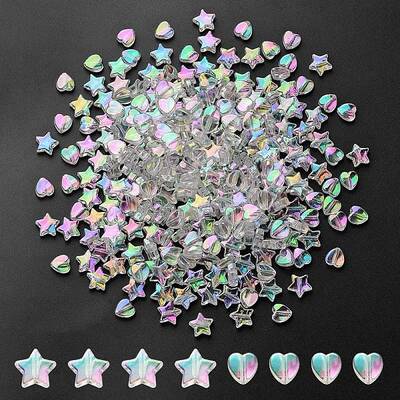 30OPcs 2 Style Eco-Friendly Transparent Acrylic Beads