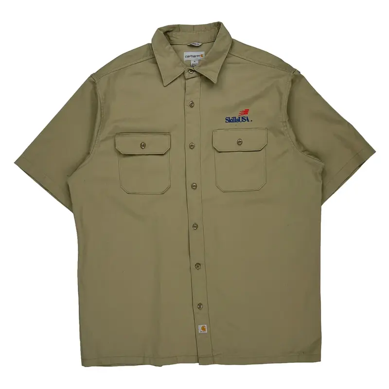 Skillsusa Carhartt Short Sleeve Shirt - XL Beige Cotton
