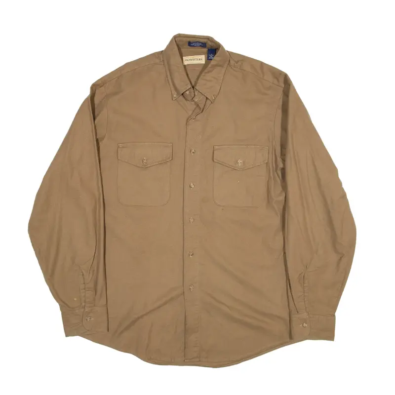 NORTHWEST OUTFITTERS Plain Shirt Beige Long Sleeve Mens L