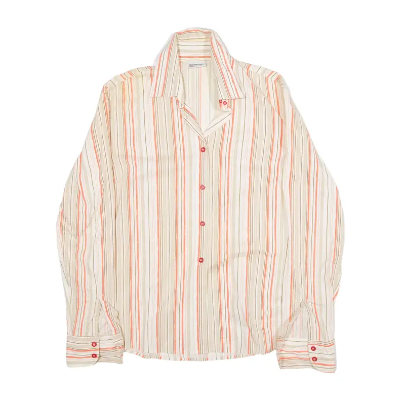 MURPHY & NYE Shirt Orange Striped Long Sleeve Womens L