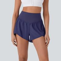 Halara Breezeful™ High Waisted Back Pocket Crossover Hem Quick Dry Yoga Shorts