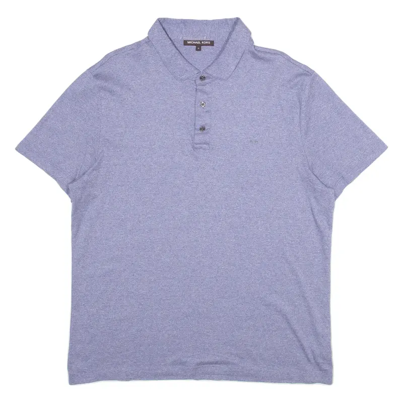 MICHAEL KORS Mens Polo Shirt Blue XL