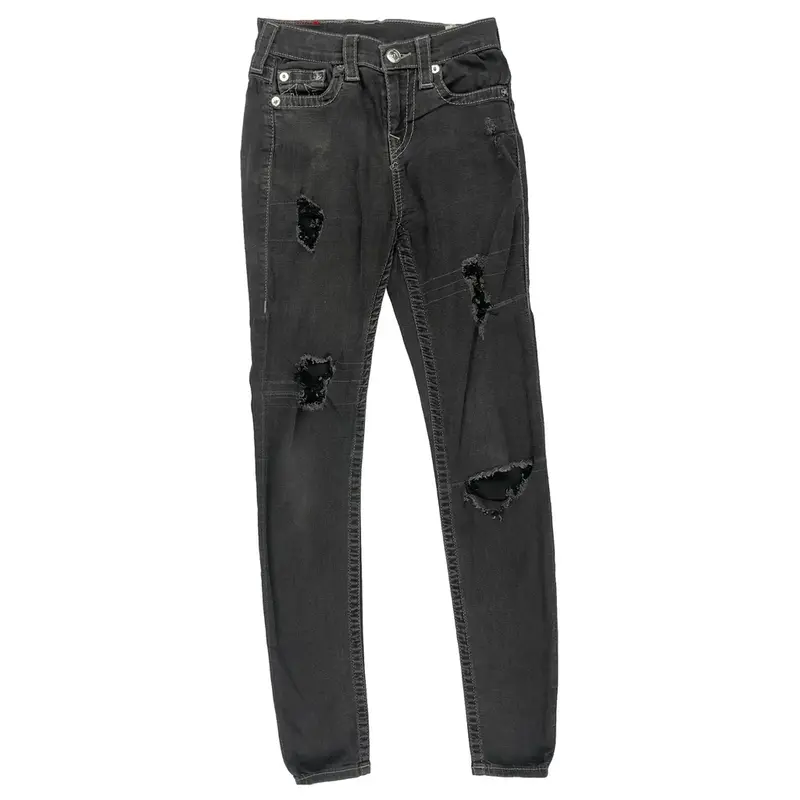 True Religion Skinny Fit Jeans - 24W UK 4 Black Denim