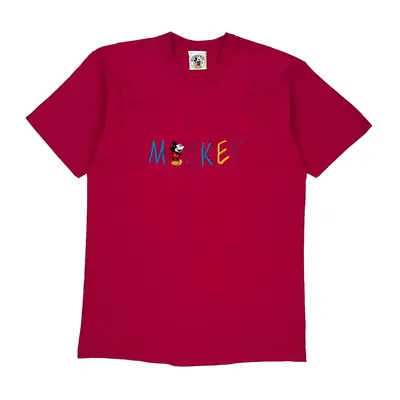 Mickey Mouse Mickey & Co. Graphic T-Shirt - 2XL Red Cotton