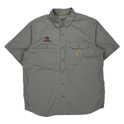 Foothills Contracting Carhartt Short Sleeve Shirt - XL Grey Polyester