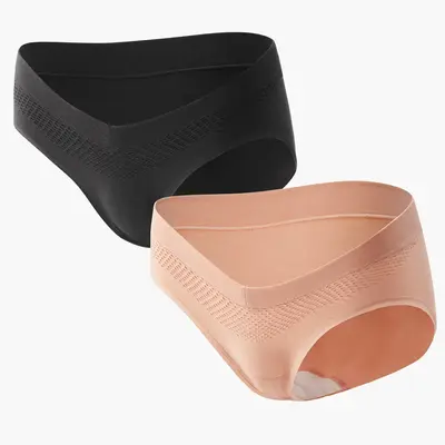 Momcozy Maternity Underwear Seamless, Pregnancy Postpartum Panties Under Bump Maternity Underwear Cotton