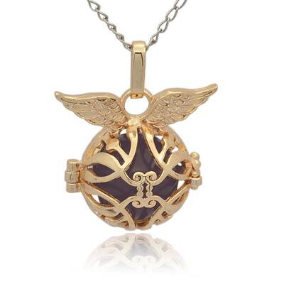 Golden Tone Brass Cage Pendants
