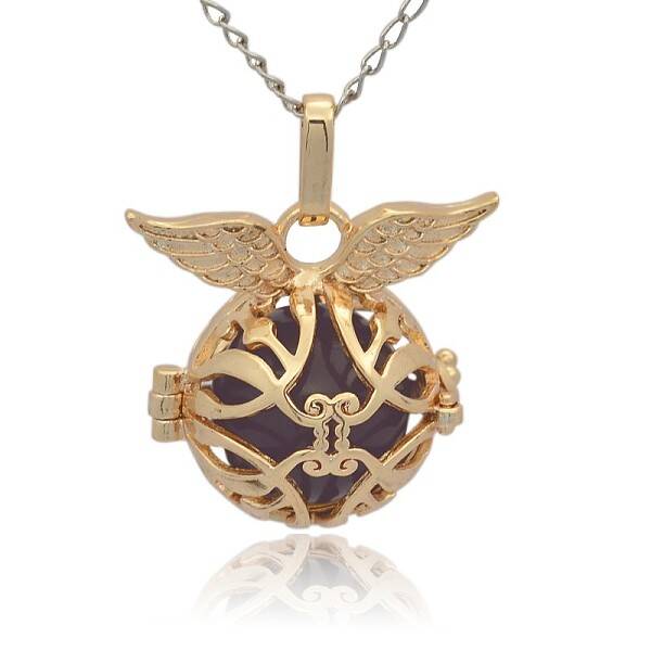 Golden Tone Brass Cage Pendants